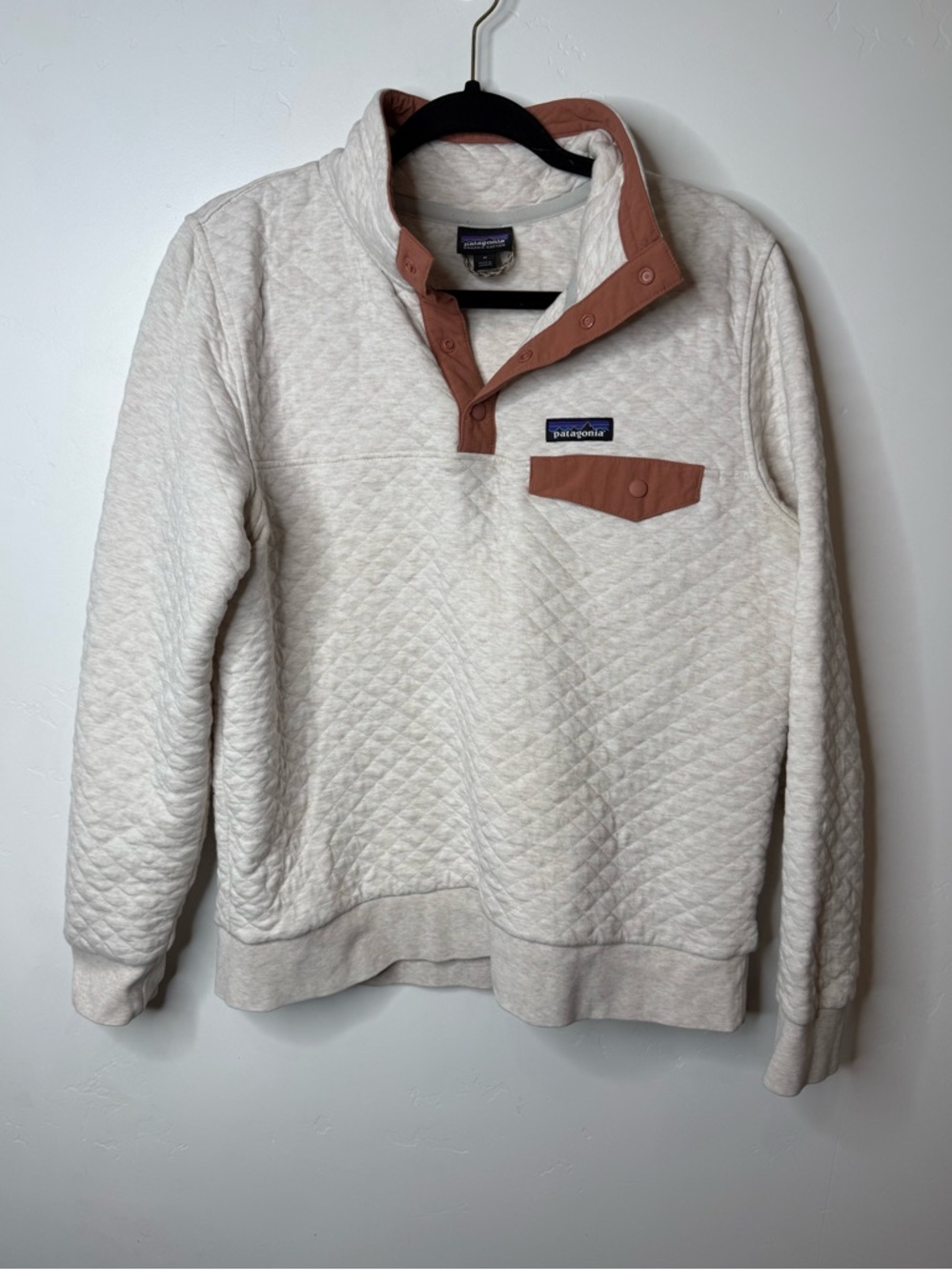 Patagonia Womens Organic Cotton Quilt Snap-T Pullover Size Medium